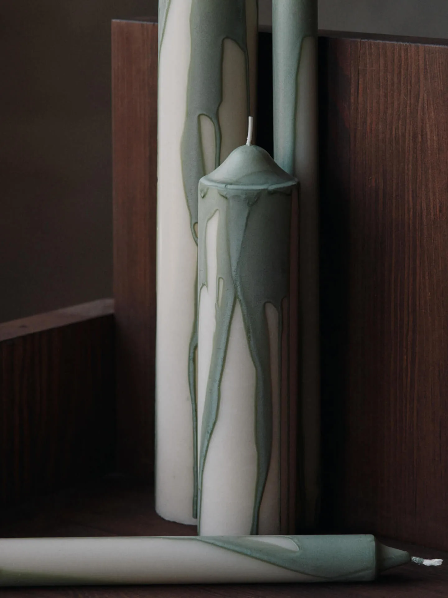 Dryp stearinlys 2-pakning, Tea Green Ferm Living