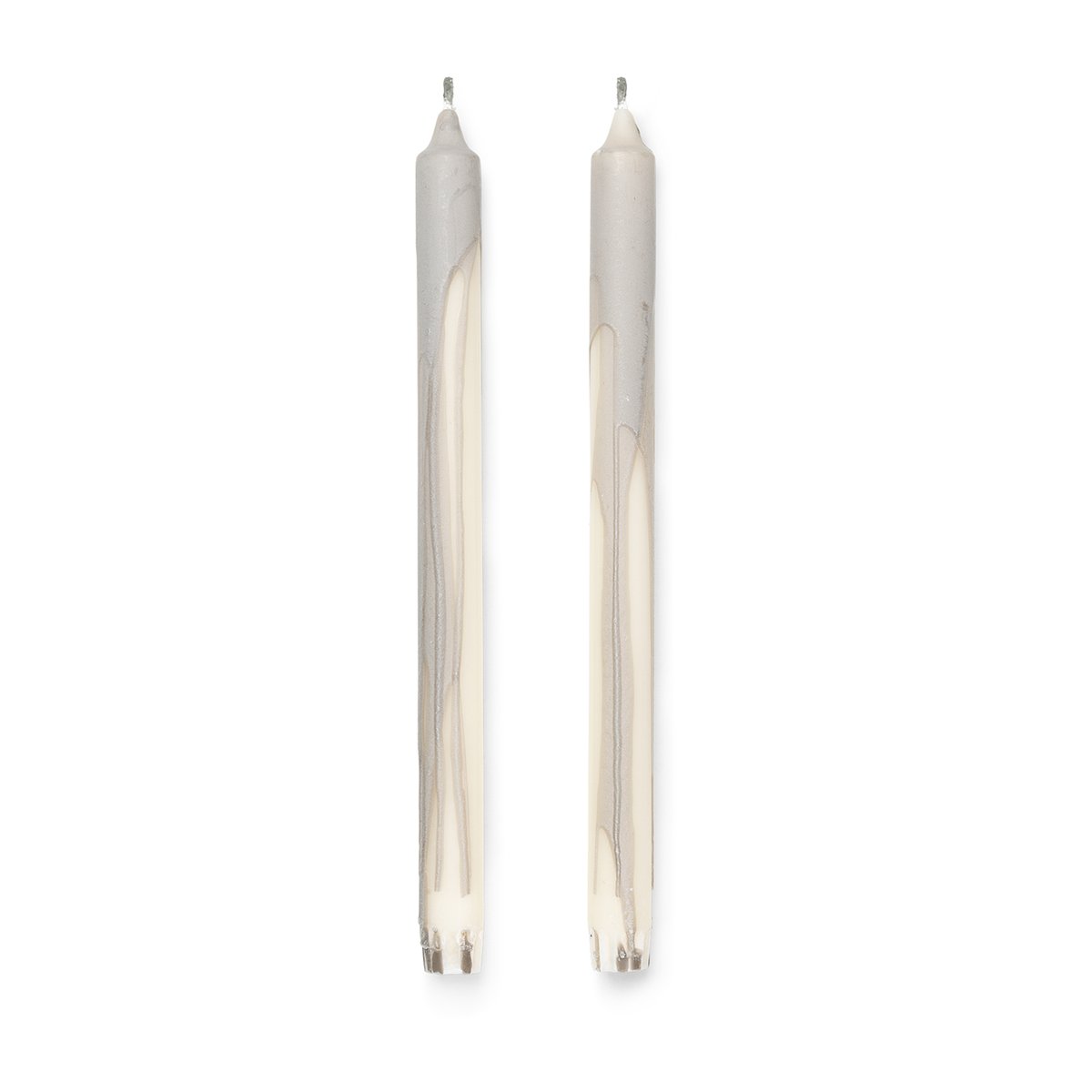Ferm Living Dryp stearinlys 2-pakning Warm Grey