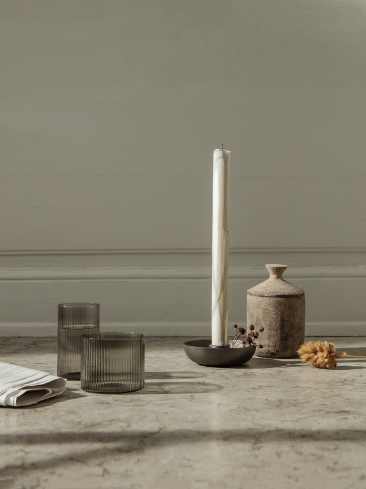 Dryp stearinlys 2-pakning, Warm Grey Ferm Living