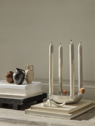 Dryp stearinlys 2-pakning - Warm Grey - Ferm Living