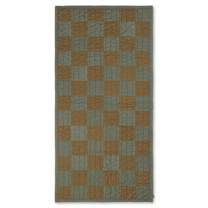 Duo quiltet teppe 90 x 187 cm - Green Tonal - Ferm LIVING