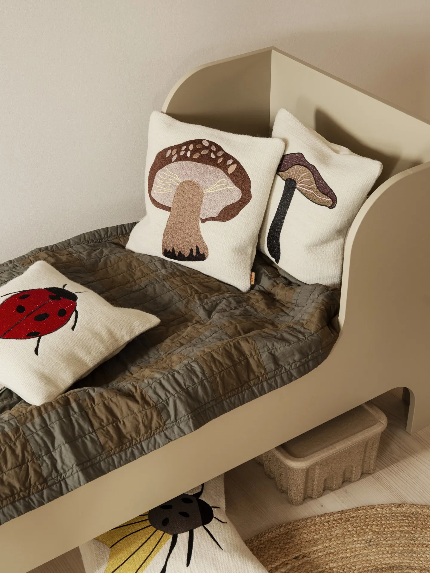 Duo quiltet teppe 90 x 187 cm, Green Tonal Ferm Living