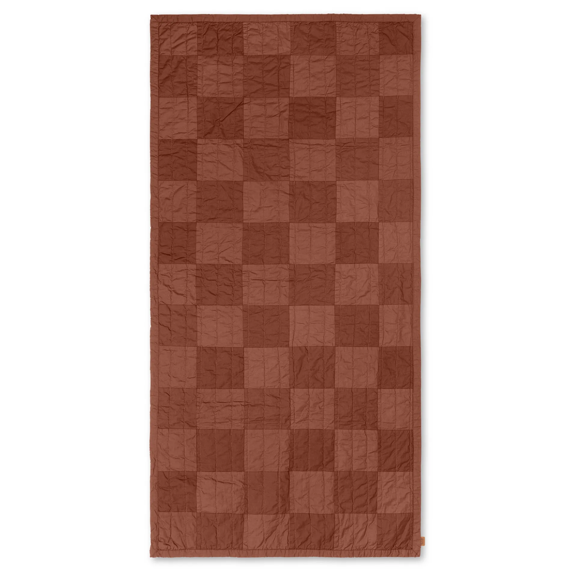 Duo quiltet teppe 90 x 187 cm, Red Brown Tonal Ferm Living