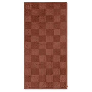 Duo quiltet teppe 90 x 187 cm - Red Brown Tonal - Ferm Living