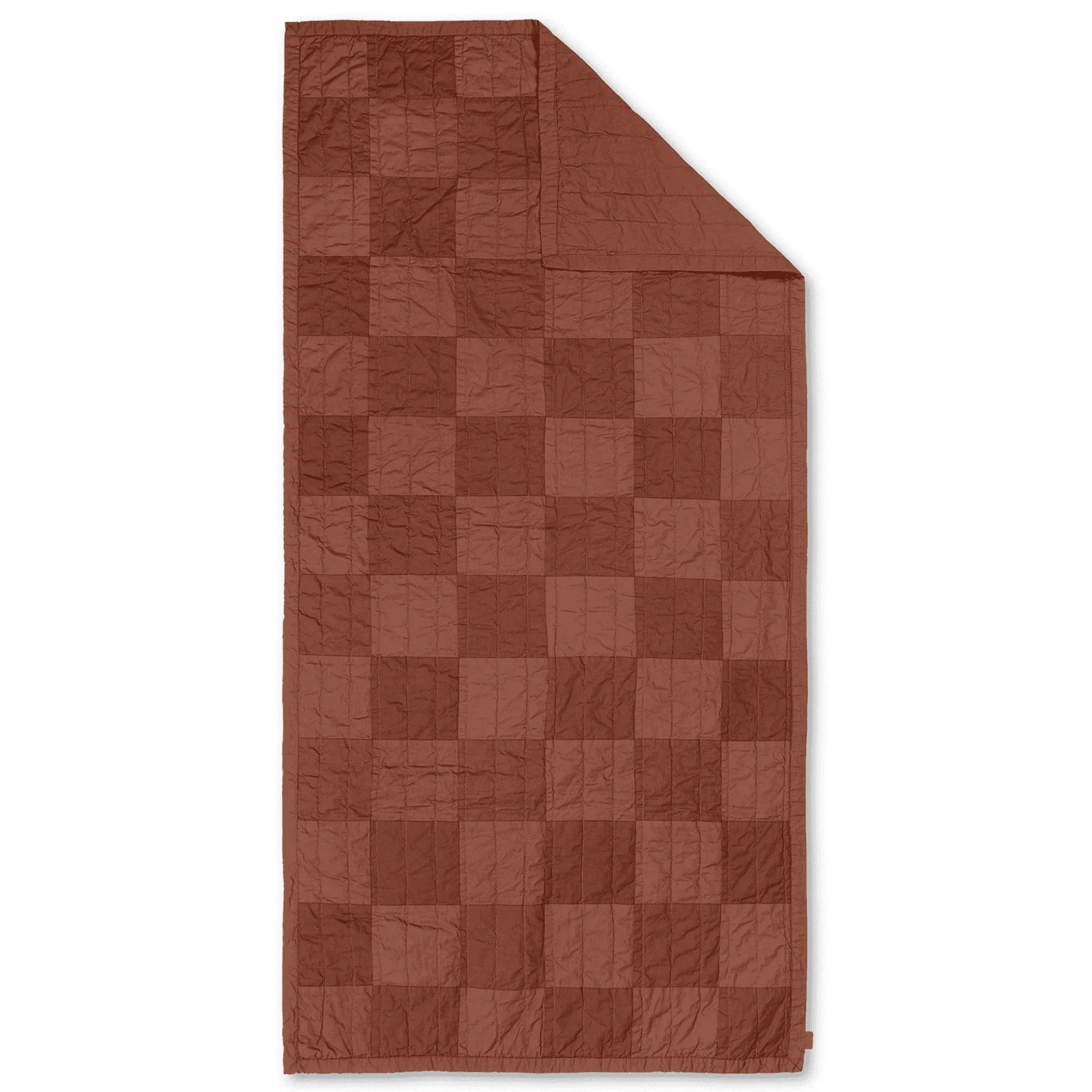 Duo quiltet teppe 90 x 187 cm, Red Brown Tonal Ferm Living