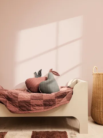 Duo quiltet teppe 90 x 187 cm - Red Brown Tonal - Ferm Living