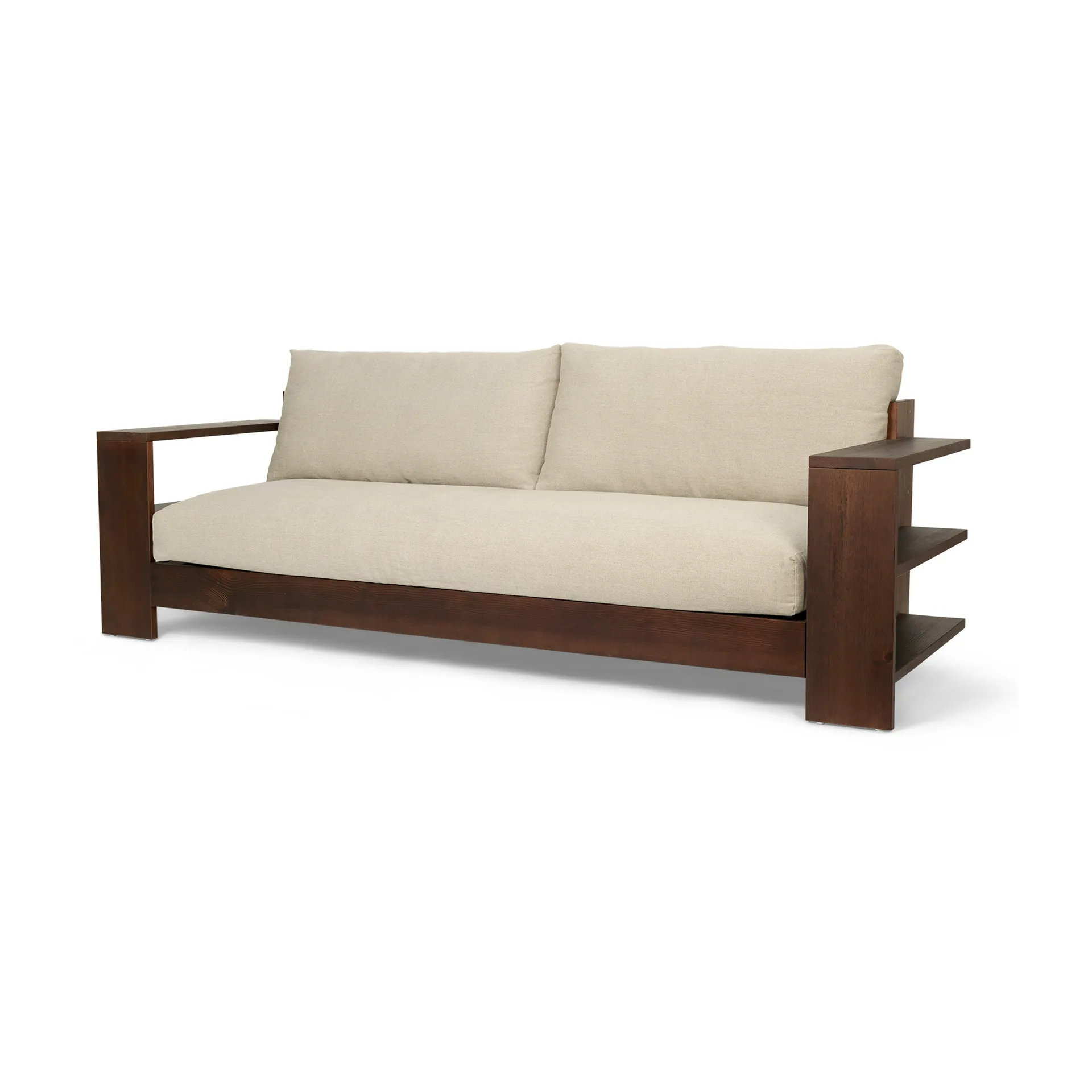 Edre sofa classic lin, Dark Stained-Natural Ferm Living