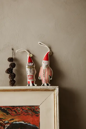 Elf pair juletrepynt 13,5 cm 2-pakning - Striped - Ferm Living