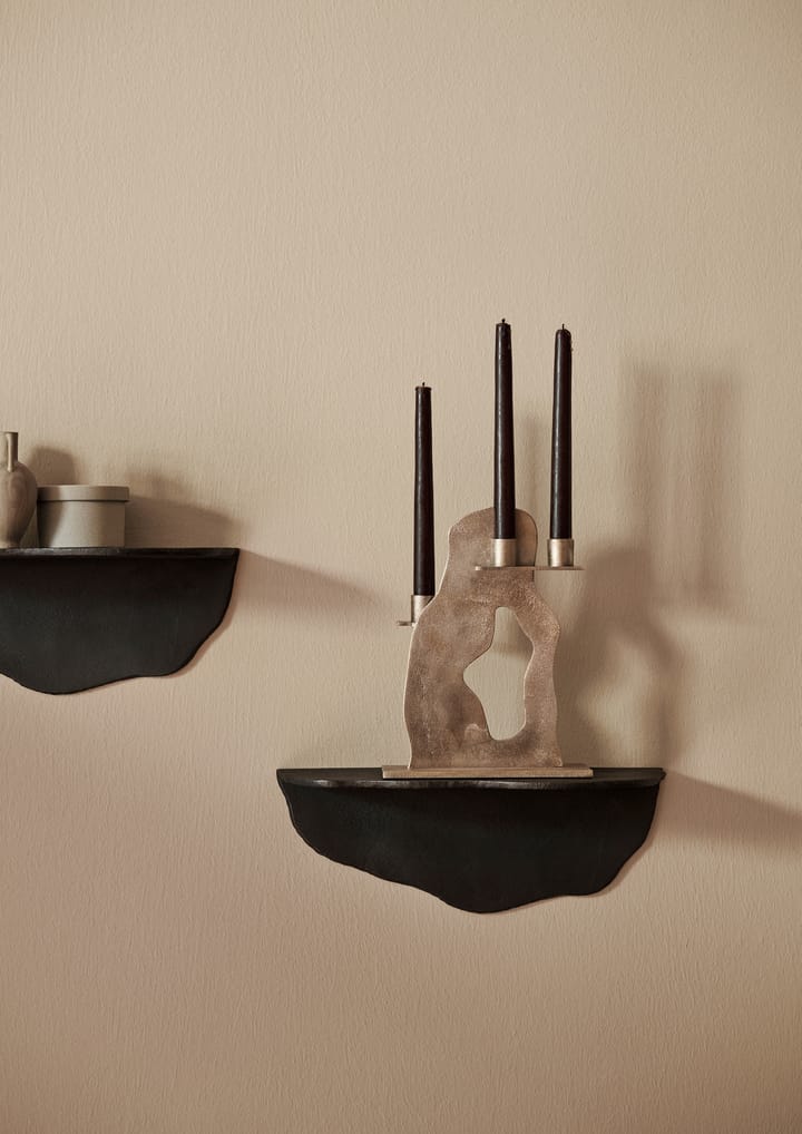 Erode lysestake 21 x 27 x 4 cm, Brass Ferm Living