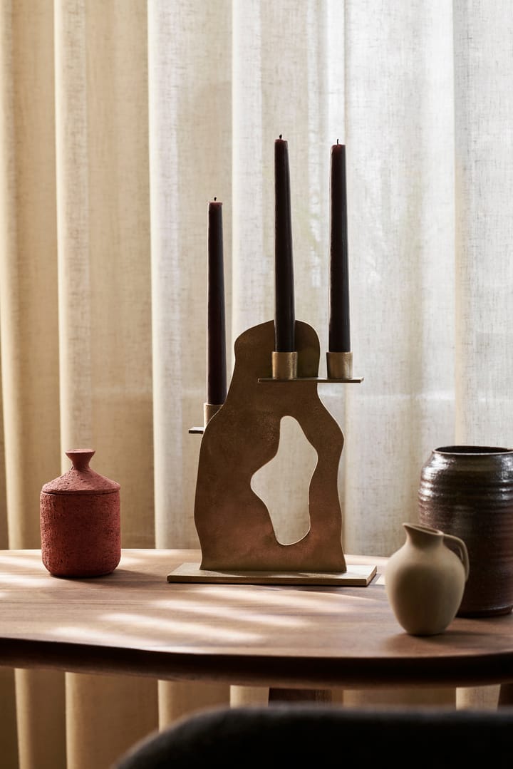 Erode lysestake 21 x 27 x 4 cm, Brass Ferm Living