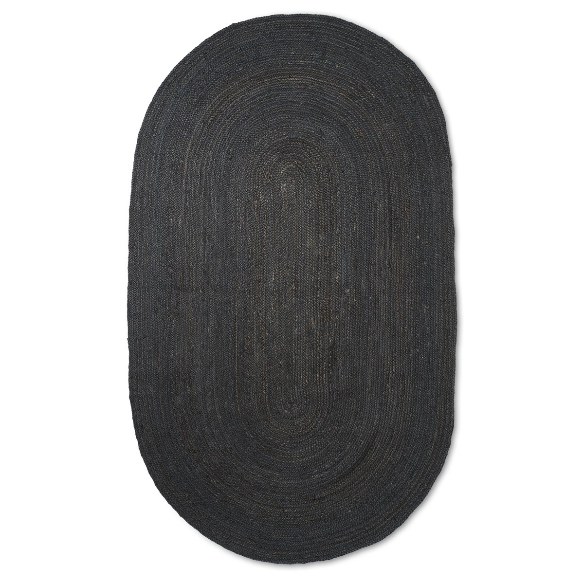 Bilde av ferm LIVING Eternal jutegulvteppe oval large Black