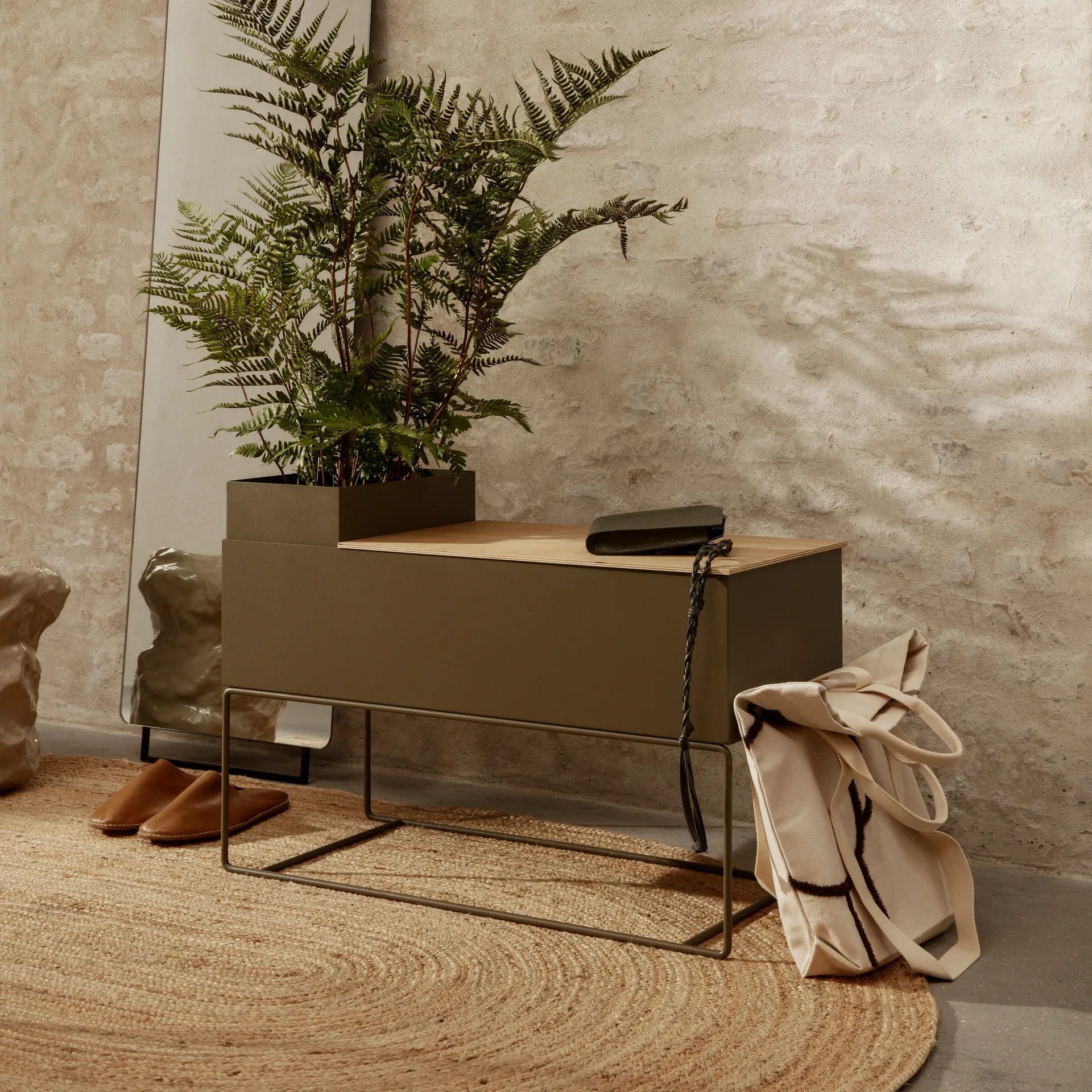 Eternal jutegulvteppe oval large, Natural Ferm Living