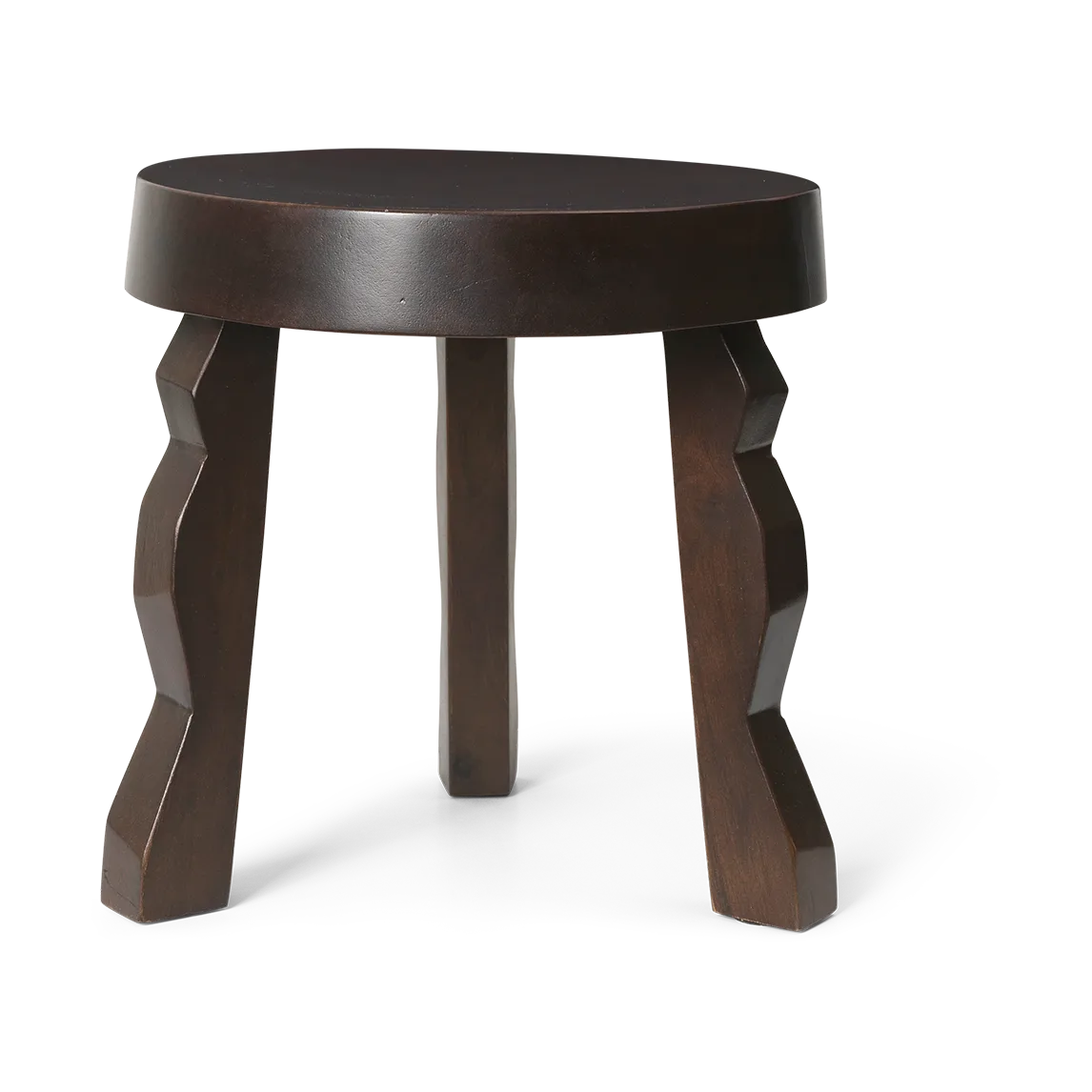 Faye rund krakk, Dark Stained Mango, Ø31x30 cm Ferm Living