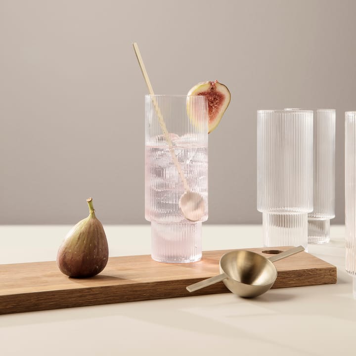 Fein longdrinkskje, Messing Ferm Living