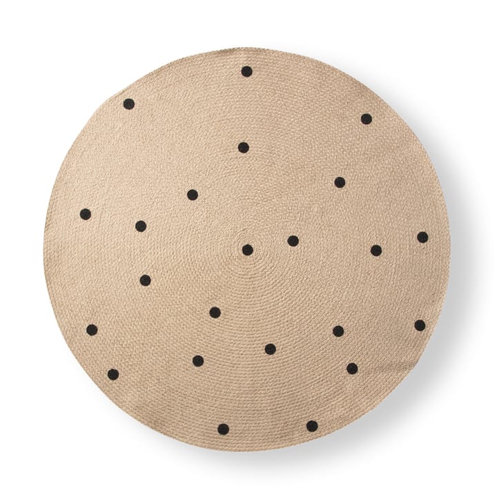 ferm LIVING gulvteppe rundt - Black dots - Ferm LIVING