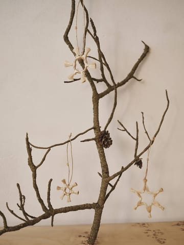 Ferm Living Jute Stars juletreanheng 3 deler - Natural - Ferm Living
