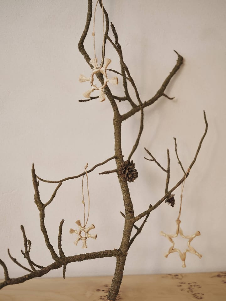 Ferm Living Jute Stars juletreanheng 3 deler, Natural Ferm Living