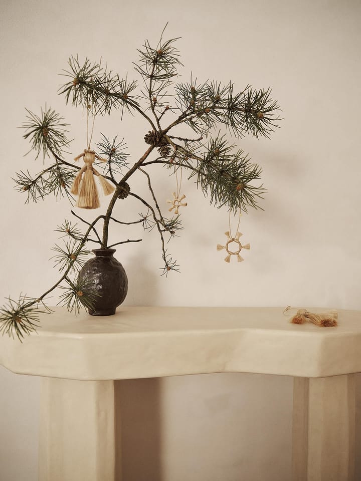 Ferm Living Jute Stars juletreanheng 3 deler, Natural Ferm Living