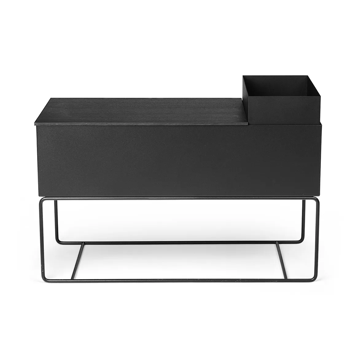 Ferm Living plant boks brett large 57,5 cm, Black Ferm Living