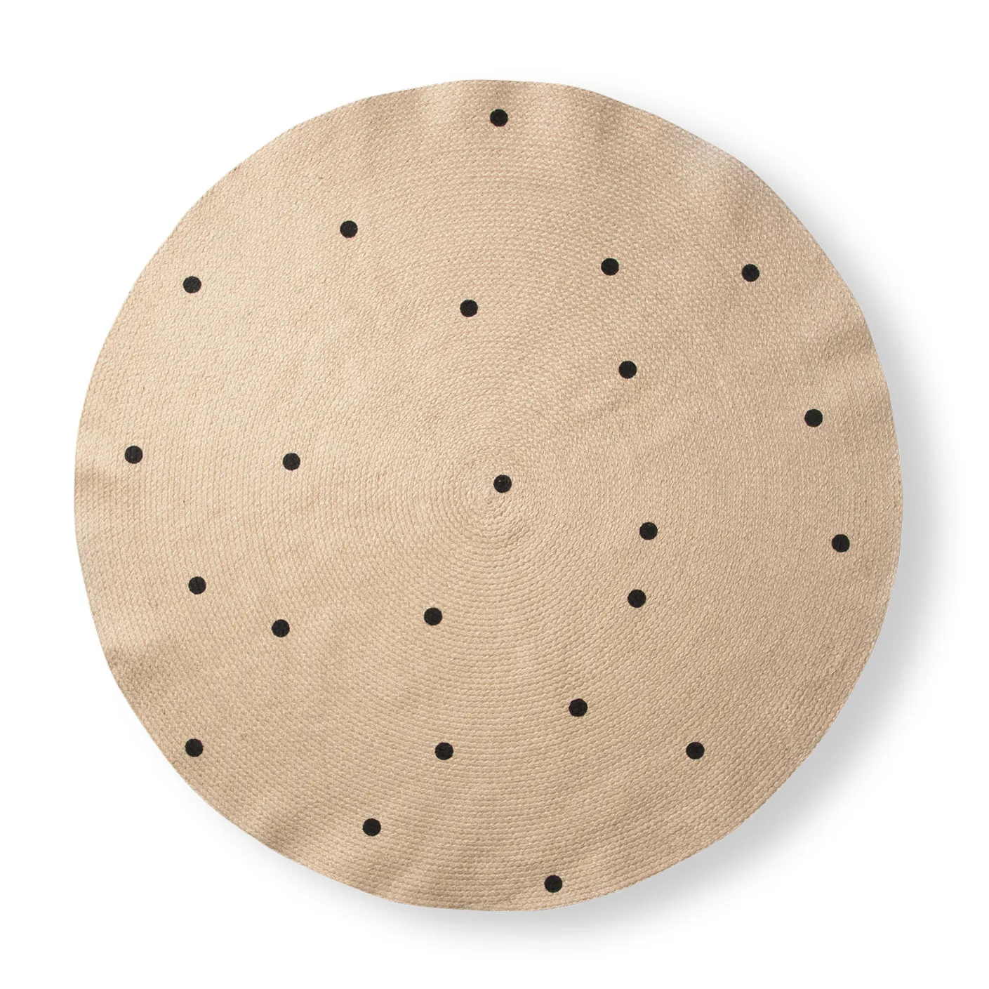 Ferm Living teppe rundt Ø 130 cm, Black dots Ferm Living