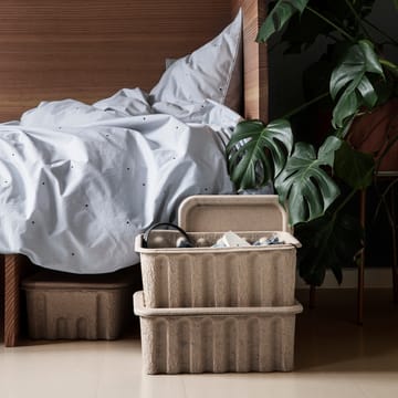 Ferm oppbevaringseske papir med lokk 2-pakning - Brun - Ferm Living