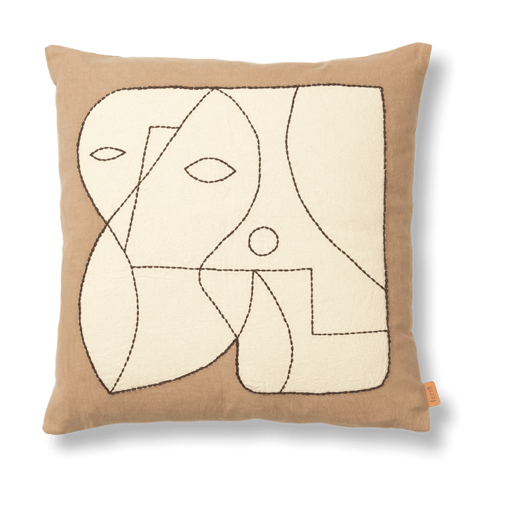 Figure putetrekk 50 x 50 cm - Dark Taupe-Off-white - Ferm Living