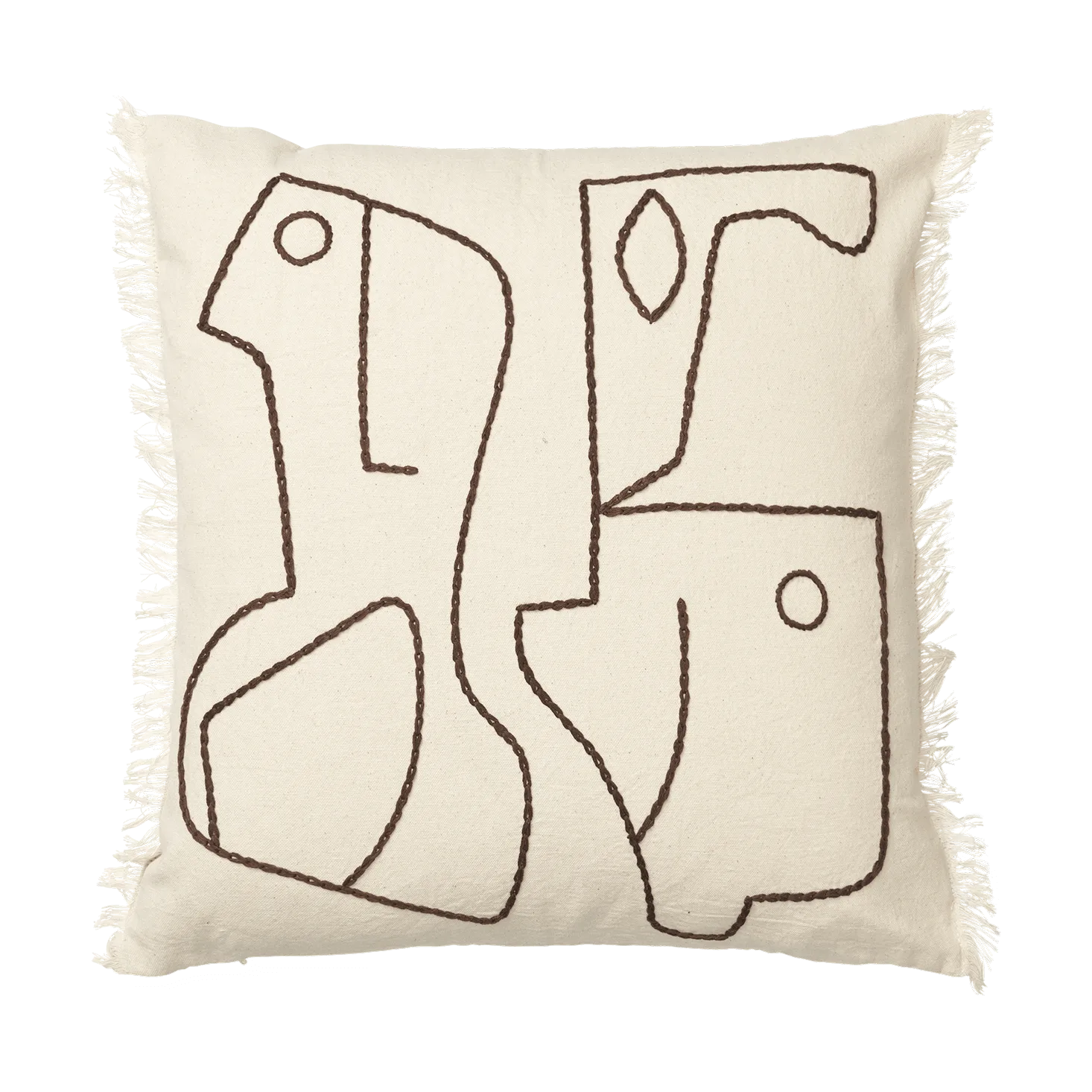 Figure putetrekk 50 x 50 cm, Off-white-Coffee Ferm Living