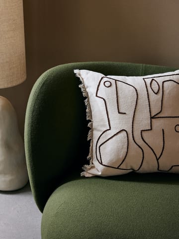 Figure putetrekk 50 x 50 cm - Off-white-Coffee - Ferm Living