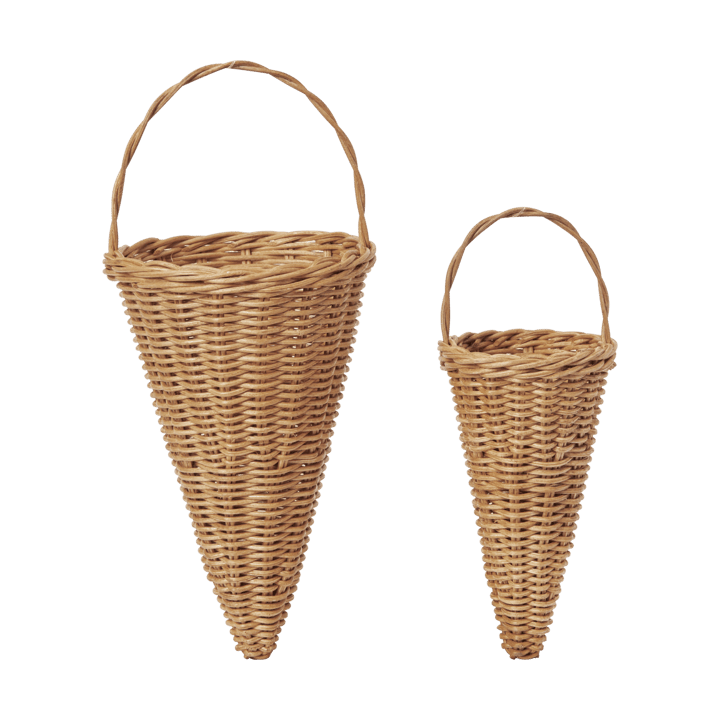 Flettede kjegler julepynt 18 cm - Naturlig - Ferm Living