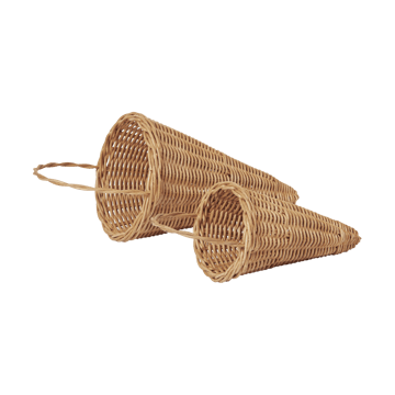 Flettede kjegler julepynt 18 cm - Naturlig - Ferm Living