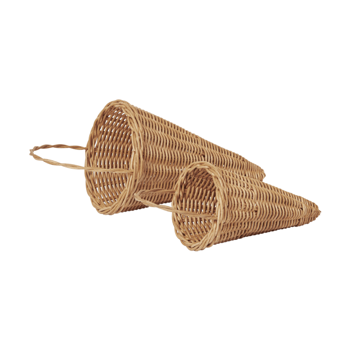 Flettede kjegler julepynt 18 cm, Naturlig Ferm Living