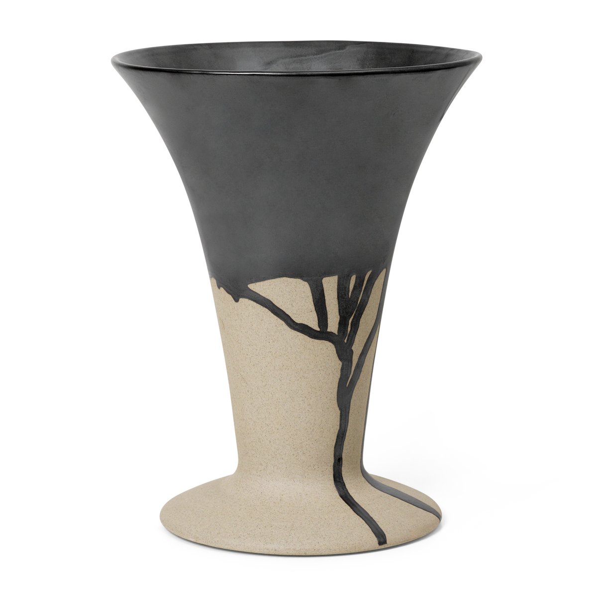 Bilde av ferm LIVING Flores vase 23 cm Sand-black