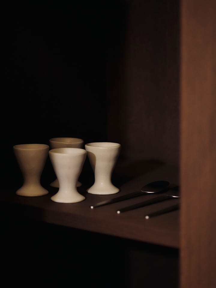 Flow eggeglass 2-stk., Off-white speckle Ferm Living