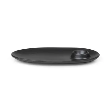 Flow frokosttallerken 14x23,5 cm - Black - Ferm Living