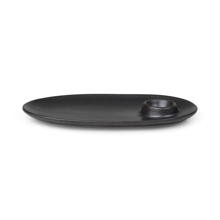 Flow frokosttallerken 14x23,5 cm - Black - Ferm LIVING