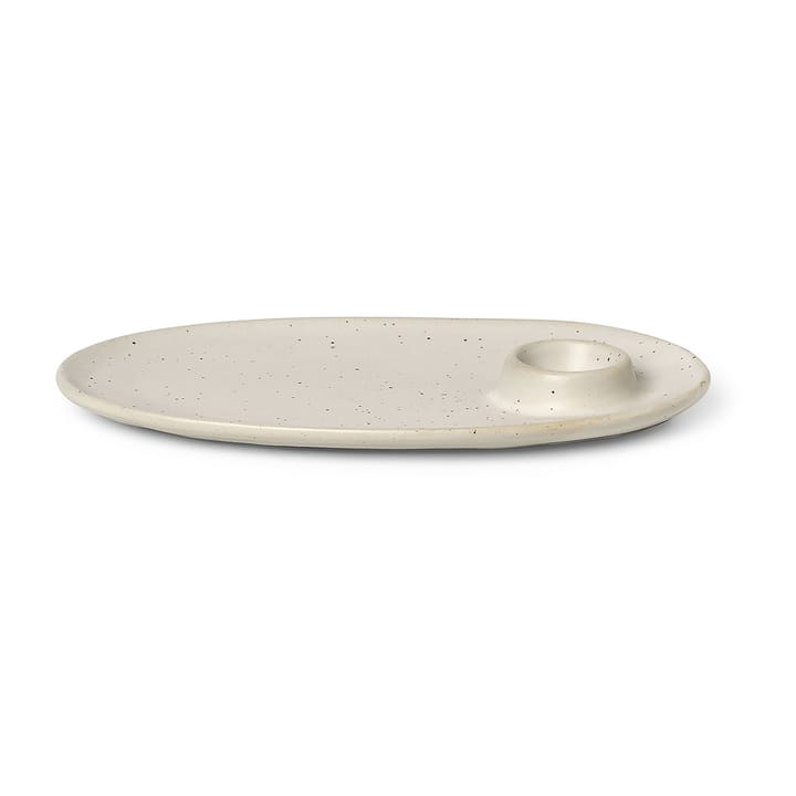 Flow frokosttallerken 14x23,5 cm - Off-white speckle - Ferm LIVING