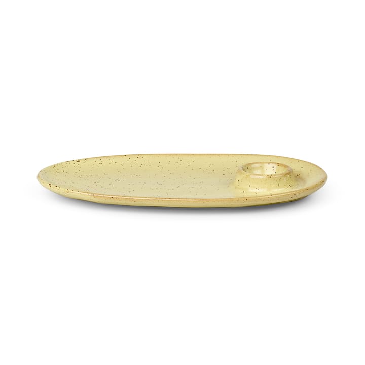 Flow frokosttallerken 14x23,5 cm - Yellow speckle - Ferm LIVING