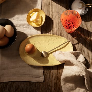 Flow frokosttallerken 14x23,5 cm - Yellow speckle - Ferm Living