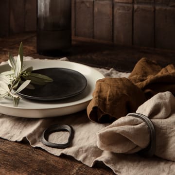 Flow serviettring 4-stk. - Svart messing - Ferm Living