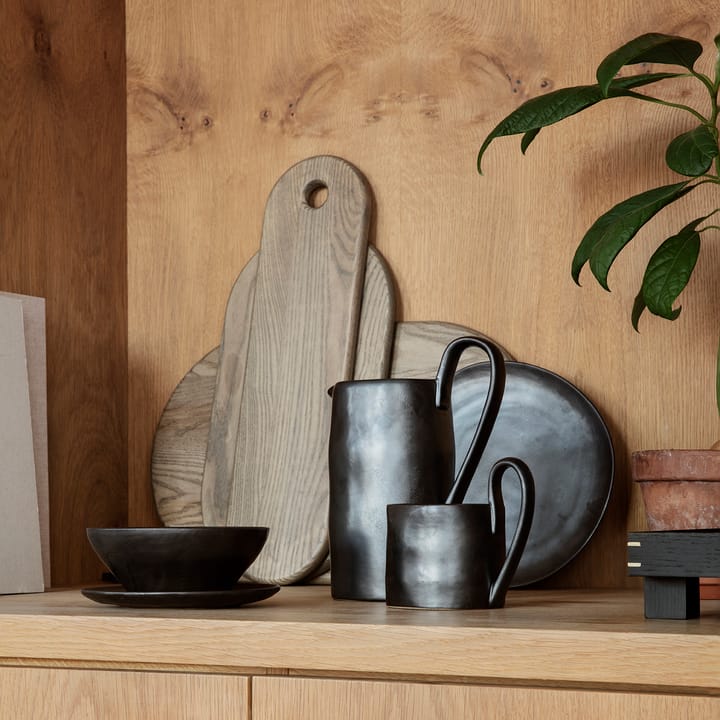 Flow tallerken 22 cm, Svart Ferm Living