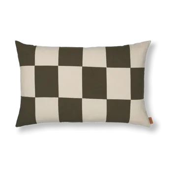 Fold patchwork putetrekk 40x60 cm - Dark Olive -undyed - Ferm Living