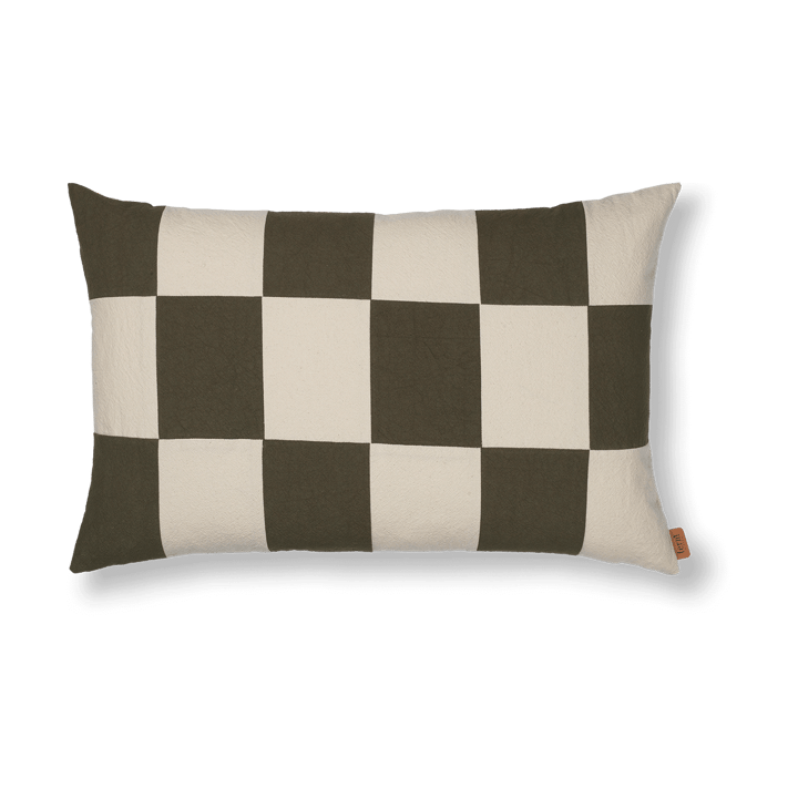 Fold patchwork putetrekk 40x60 cm - Dark Olive -undyed - Ferm Living