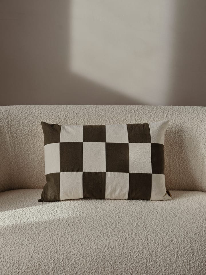 Fold patchwork putetrekk 40x60 cm, Dark Olive -undyed Ferm Living