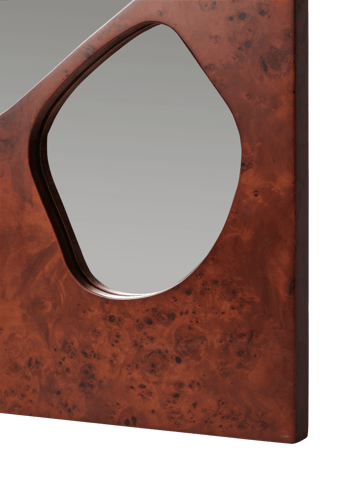 Folia speil - Dark stained burl, 82 cm - Ferm Living