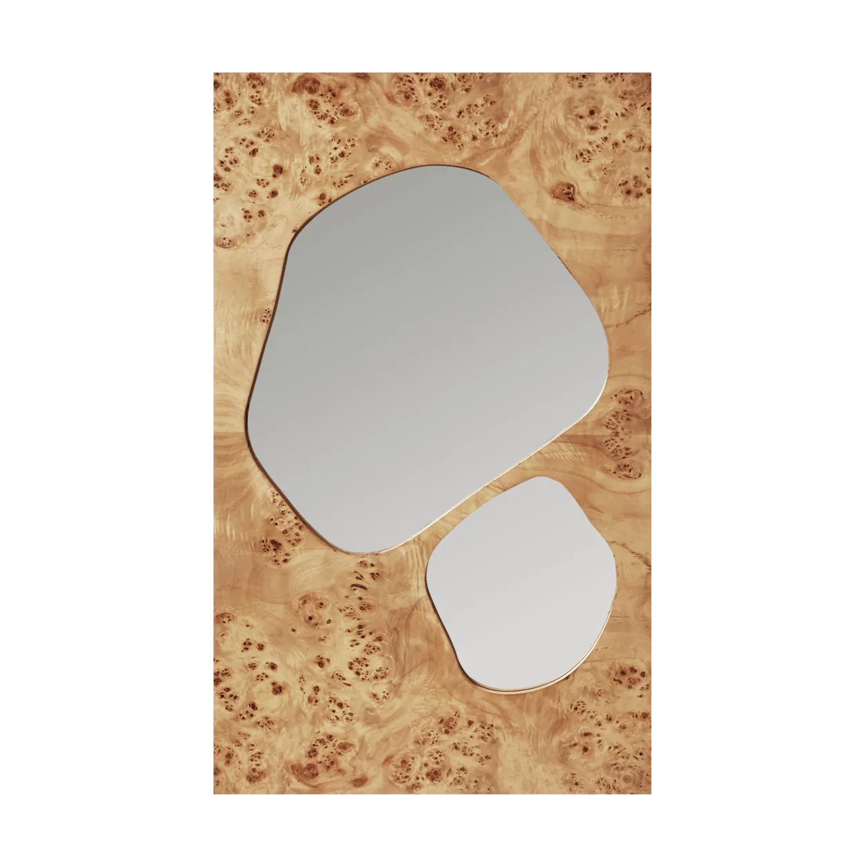 Folia speil, Natural burl, 82 cm Ferm Living