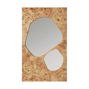 Folia speil - Natural burl, 82 cm - Ferm Living