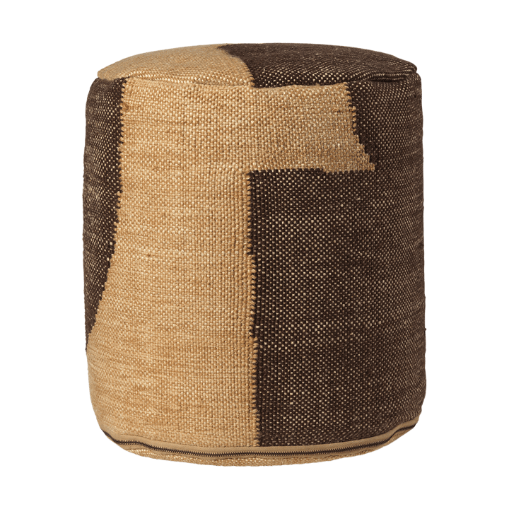 Forene cylinder pouf sittepuff Ø38x42 cm - Tan-Chocolate - Ferm LIVING
