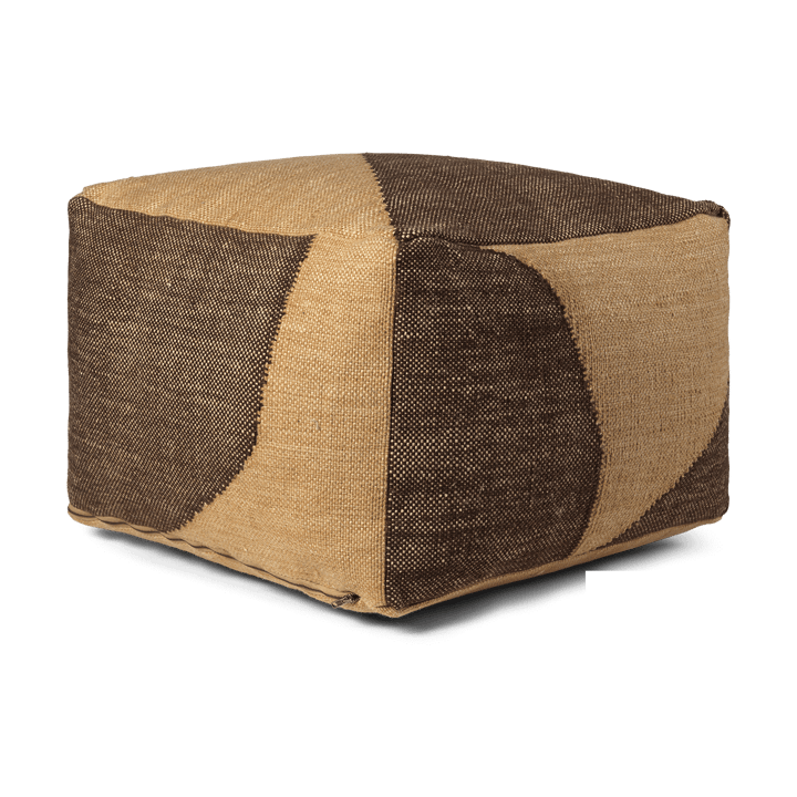 Forene square pouf sittepuff 60x60x40 cm - Tan-Chocolate - Ferm LIVING
