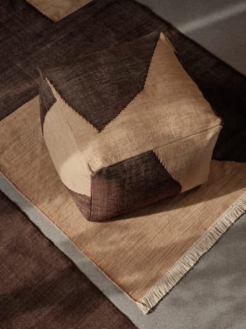 Forene square pouf sittepuff 60x60x40 cm - Tan-Chocolate - Ferm Living