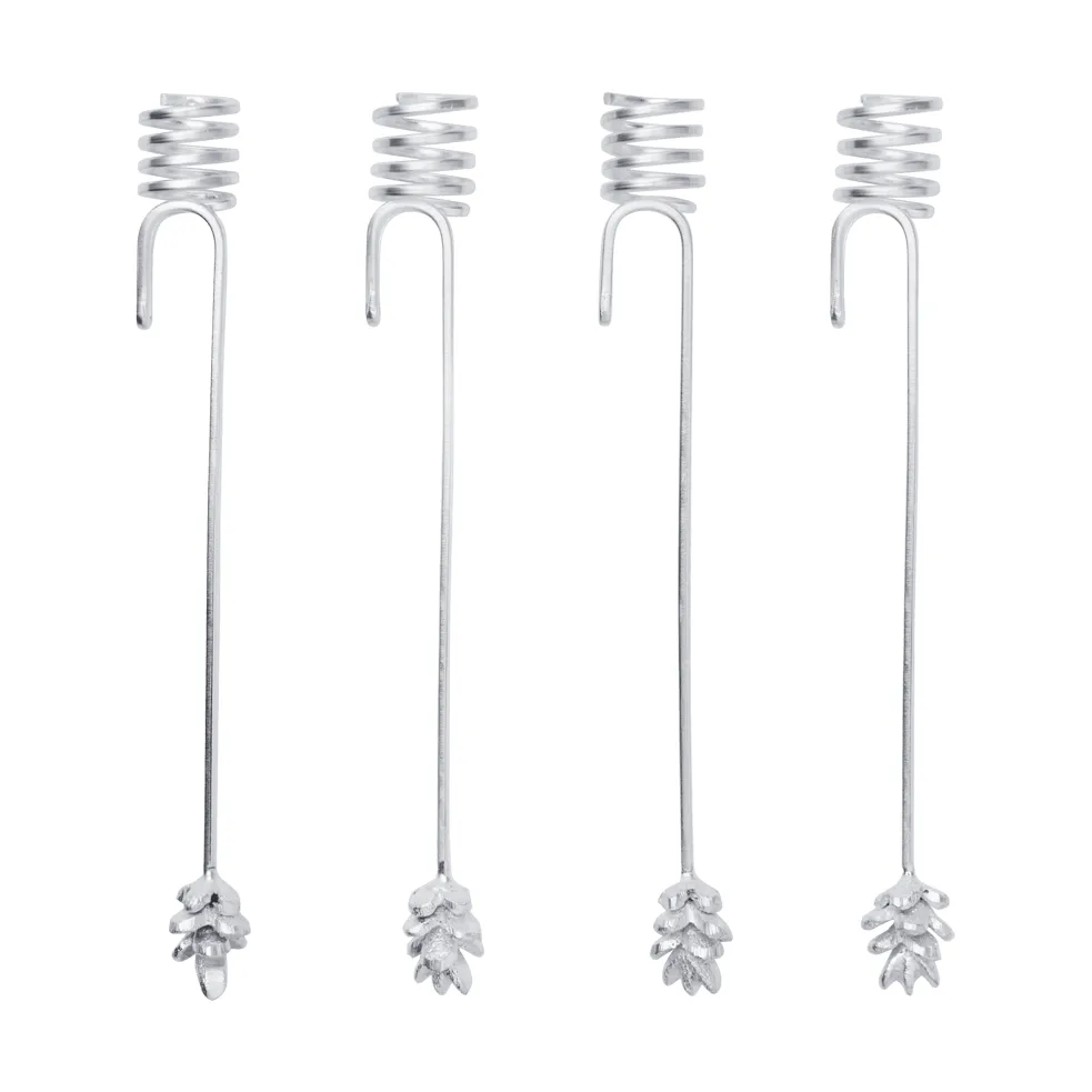 Forest lysholder til juletre 4-pakning, Silver Ferm Living